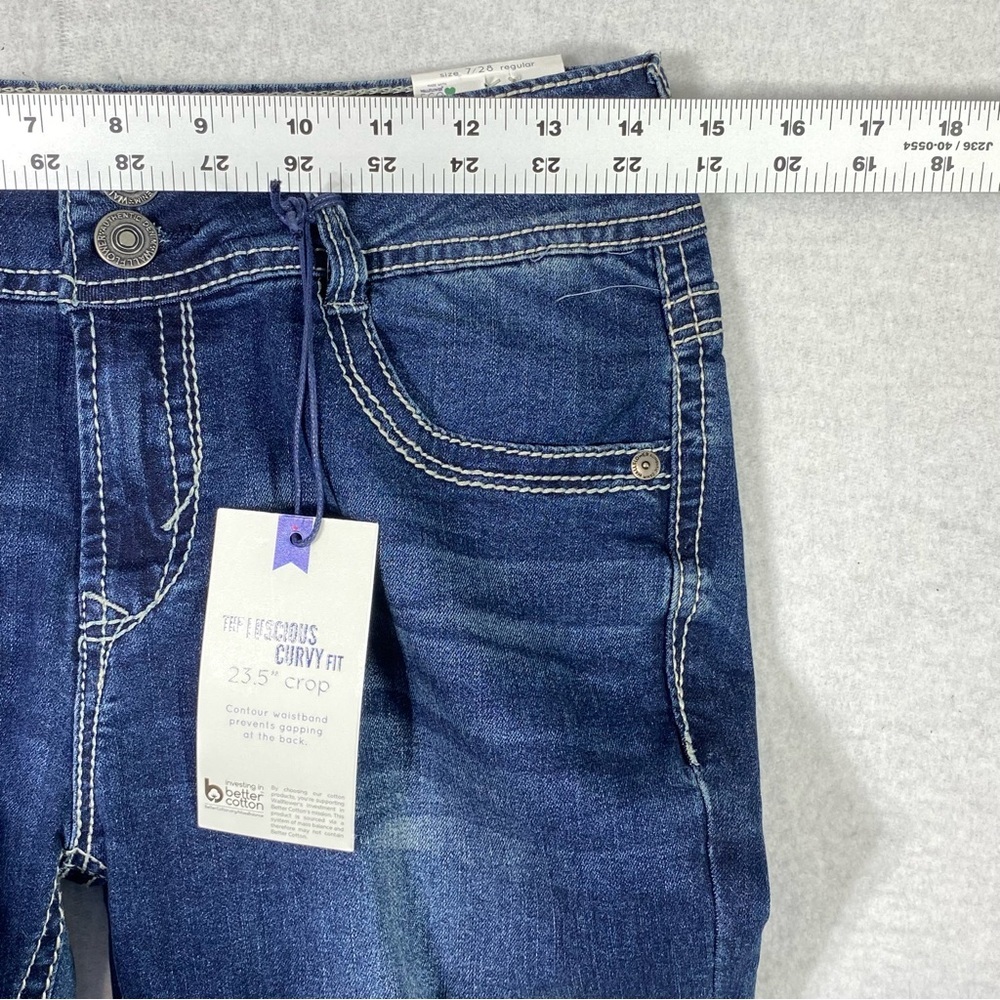 Wallflower Jeans Women 7 Luscious Curvy Fit Straight Leg Crop Mid Rise Denim NWT - Picture 12 of 14